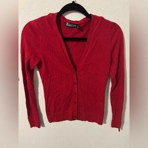 7th Avenue Design Studio Red Women's Cardigan